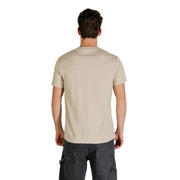 Beigefarbenes, kurzärmeliges Baumwollshirt mit Rundhalsausschnitt t-shirt für Männer von Tommy Hilfiger Jeans perfekt für Freizeitkleidung