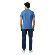Tommy Hilfiger Jeans Herren-T-Shirt, einfarbig hellblau, kurzärmelig, Rundhalsausschnitt, aus Bio-Baumwolle