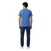 Tommy Hilfiger Jeans men t shirt solid light blue short sleeved crew neck made from organic cotton