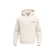 Cremefarbene Tommy Hilfiger Jeans für Herren, weißes Sweatshirt aus Bio-Baumwolle mit dezentem Brustlogo und passenden Kordelzügen