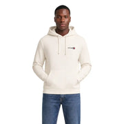 Cremefarbener Tommy Hilfiger Hoodie mit kleinem Brustlogo und Kordelzug aus weißer Bio-Baumwolle für Herren