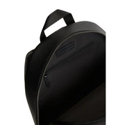 Tommy Hilfiger TH Foundation Lederrucksack für Herren aus schwarzem Nylon mit dezenten Ziernähten, Vorderansicht