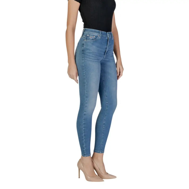 Hellblaue, hochgeschnittene Skinny-Jeans für Damen von Tommy Hilfiger Frühjahr/Sommer-Kollektion