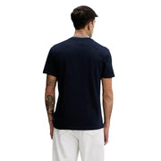 Tommy Hilfiger Blaues Herren-T-Shirt aus Bio-Baumwolle mit Rundhalsausschnitt, kurzen Ärmeln und dezenten Seitennähten
