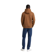 Tommy Hilfiger Herren-Hoodie aus brauner Baumwolle in Hellbraun mit weicher, lässiger Passform und gerippten Bündchen