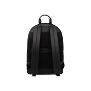 Schwarzer Tommy Hilfiger Herren-Rucksack Central mit strukturierten Lederriemen und Mesh-Einsätzen aus Polyurethan