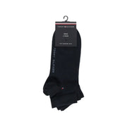 Schwarz Tommy Hilfiger Herren-Baumwollsocken mit seitlichem Logo und Markenverpackung für den Freizeitbereich