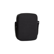 Tommy Hilfiger Schwarze Mini-Reportertasche für Herren aus Kunstleder mit strukturiertem Korpus und passendem Reißverschluss, Größe B 15 cm