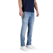 Tommy Hilfiger men jeans light blue slim fit made of organic cotton stretch with classic stitching