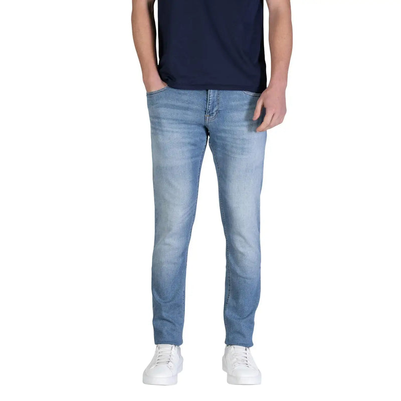 Tommy Hilfiger men light blue slim fit jeans made of organic cotton stretch with subtle fading