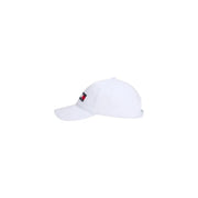 Weiße Tommy Hilfiger Baseballkappe mit rot-weiß-blauem Logo-Patch aus Bio-Baumwolle, Einheitsgröße