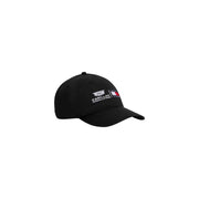 Schwarz Tommy Hilfiger Herren-Logokappe aus Bio-Baumwolle mit gesticktem Cadillac-Formel-1-Teamlogo und Flaggenemblem