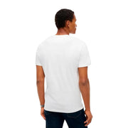 Tommy Hilfiger Herren-T-Shirt aus Bio-Baumwolle, weiß, mit Rundhalsausschnitt und kurzen Ärmeln, Vorderansicht