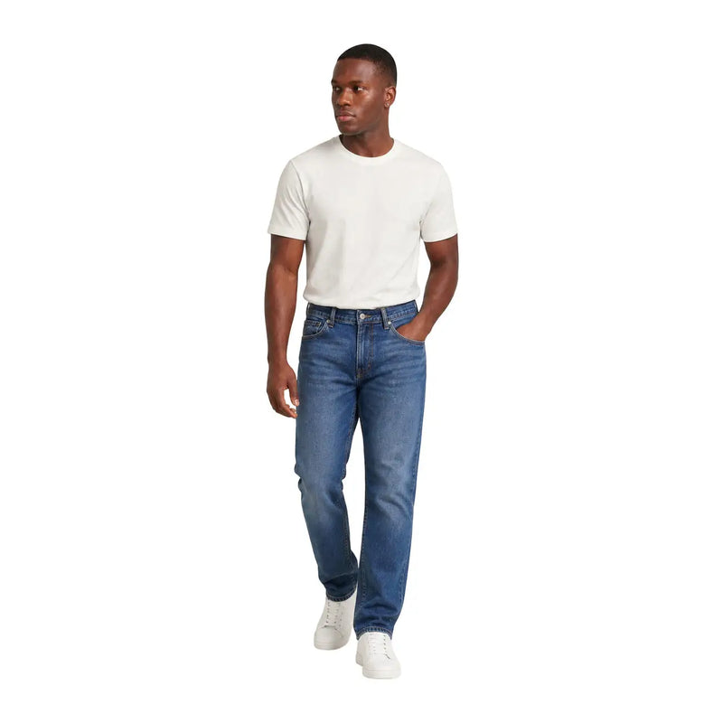 Tommy Hilfiger men Ryan slim straight blue denim jeans with classic five-pocket design and subtle fading in size 30