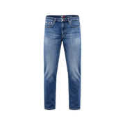 Tommy Hilfiger men Ryan slim straight blue denim jeans with classic five-pocket design and branded waistband label