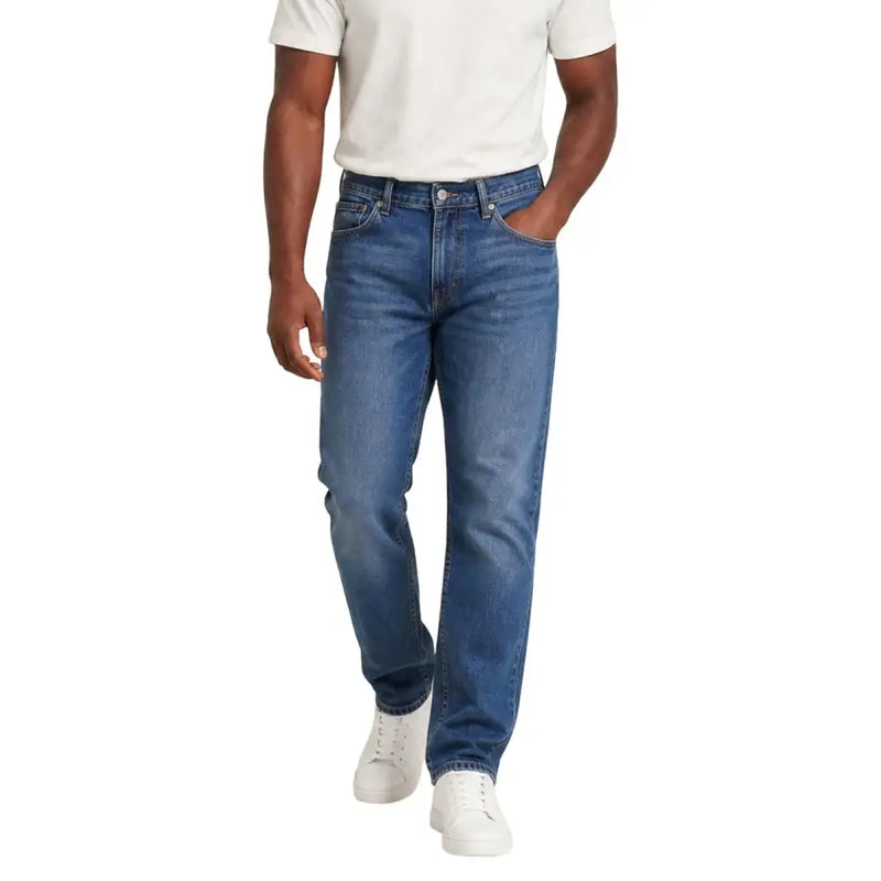 Tommy Hilfiger Ryan Slim Straight Herrenjeans aus klassischem, blauem Denim mit traditioneller Naht, Größe 30