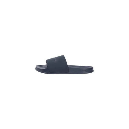 Tommy Hilfiger Herren-Hausschuhe, blau, Zehensteg, Pantoletten aus Polyurethan mit minimalistischem Design und weißem Markenlogo