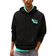 Tommy Hilfiger Herren-Sweatshirt, schwarzer Hoodie aus Bio-Baumwolle mit türkisfarbenem Innenfutter und passendem Brustlogo
