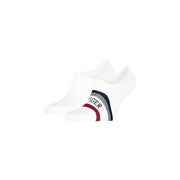 White ankle socks with navy and red striped tommy branding from Tommy Hilfiger men underwear collection