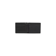 Schwarze Ledergeldbörse mit mehreren Kartenfächern und minimalistischem Design von Tommy Hilfiger Herren-Geldbörsen-Kollektion