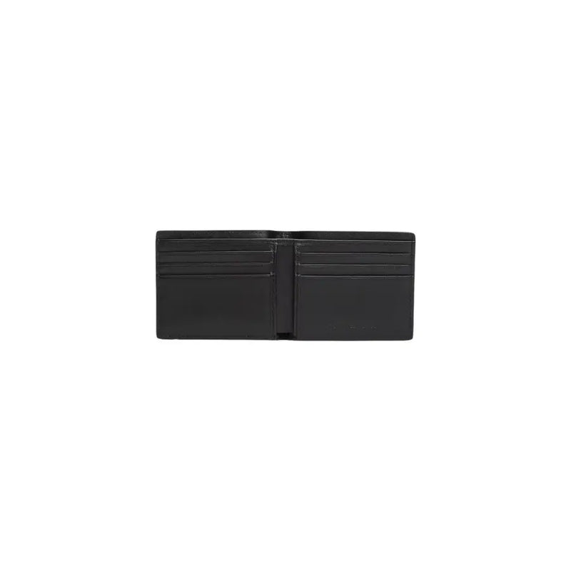 Schwarze Ledergeldbörse mit mehreren Kartenfächern und minimalistischem Design von Tommy Hilfiger Herren-Geldbörsen-Kollektion