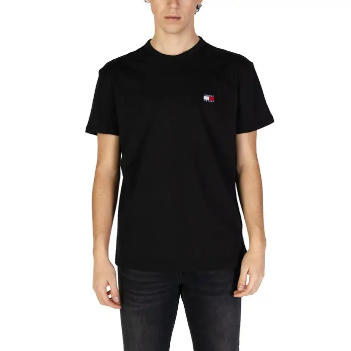 Black crew neck T-shirt from Tommy Hilfiger Men’s White Organic Cotton collection