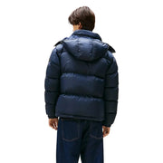 Tommy Hilfiger Steppjacke für Herren in Dunkelblau mit gestepptem Design und angenähter Kapuze, Vorderansicht