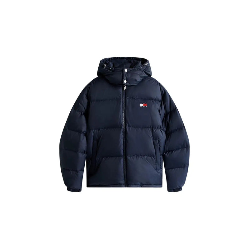Tommy Hilfiger Steppjacke für Herren in Dunkelblau mit Steppmuster und Logoaufnäher, Vorderansicht