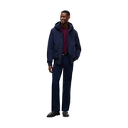 Tommy Hilfiger Steppjacke für Herren in Marineblau mit Kapuze und Frontreißverschluss, Vorderansicht