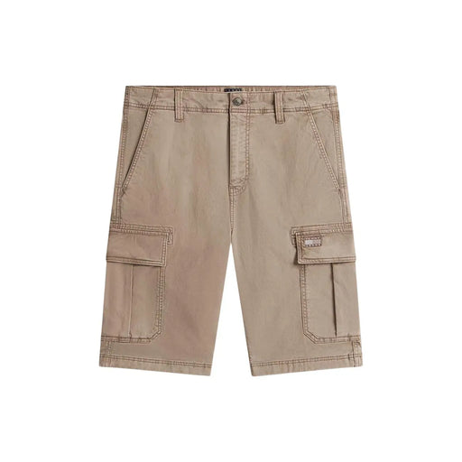 Tommy Hilfiger Beige Cargoshorts für Herren mit mehreren Taschen und Knopfverschluss, Vorderansicht