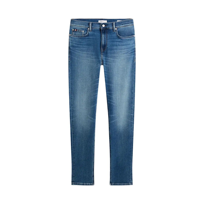 Tommy Hilfiger Bleecker Slim-Fit-Jeans für Herren aus klassischem blauem Denim mit dezenter Waschung, Vorderansicht