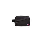 Tommy Hilfiger Kosmetiktasche Daily für Herren in Schwarz mit diagonalem Riemen und Logo-Patch, Vorderansicht