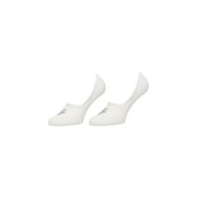 Tommy Hilfiger Weiße Damen-Fußsocken aus Baumwolle, 2er-Pack, knöchellang, mit dezentem schwarzem Logo an der Spitze