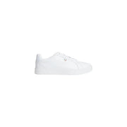 Tommy Hilfiger women leather sneakers in white with clean minimalist design and subtle side branding