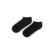 Tommy Hilfiger Schwarze Damen-Baumwollsocken mit dezentem weißen Markenlogo an der Seite für den Alltag