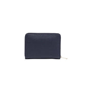 Tommy Hilfiger Damengeldbörse aus marineblauem, genarbtem Leder mit mittelgroßen, 14 cm großen Reißverschlussfächern für sichere Aufbewahrung