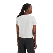 Weißes, kurzärmeliges T-Shirt aus Bio-Baumwolle mit Rundhalsausschnitt und minimalistischem Design von Tommy Hilfiger Frauen