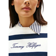 Tommy Hilfiger white striped organic cotton womens sweatshirt