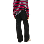 Tommy Hilfiger Schwarze Damenjeans aus Bio-Baumwolle mit weitem Bein, Rückansicht