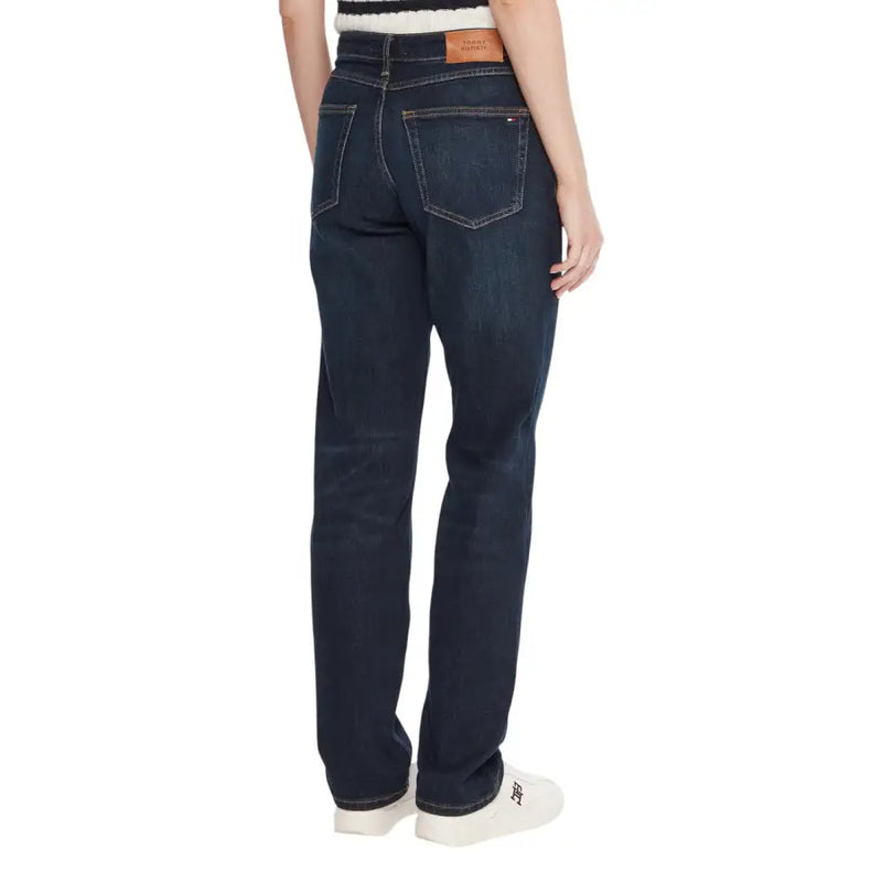 Tommy Hilfiger Damen-Jeans aus Bio-Baumwolle, dunkelindigofarben, gerades Bein