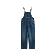 Tommy hilfiger women’s blue organic cotton jumpsuit in dark blue denim with adjustable straps and front pocket