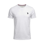 White u.s. polo assn. men t-shirt featuring a classic logo on a cotton fabric perfect for casual wear