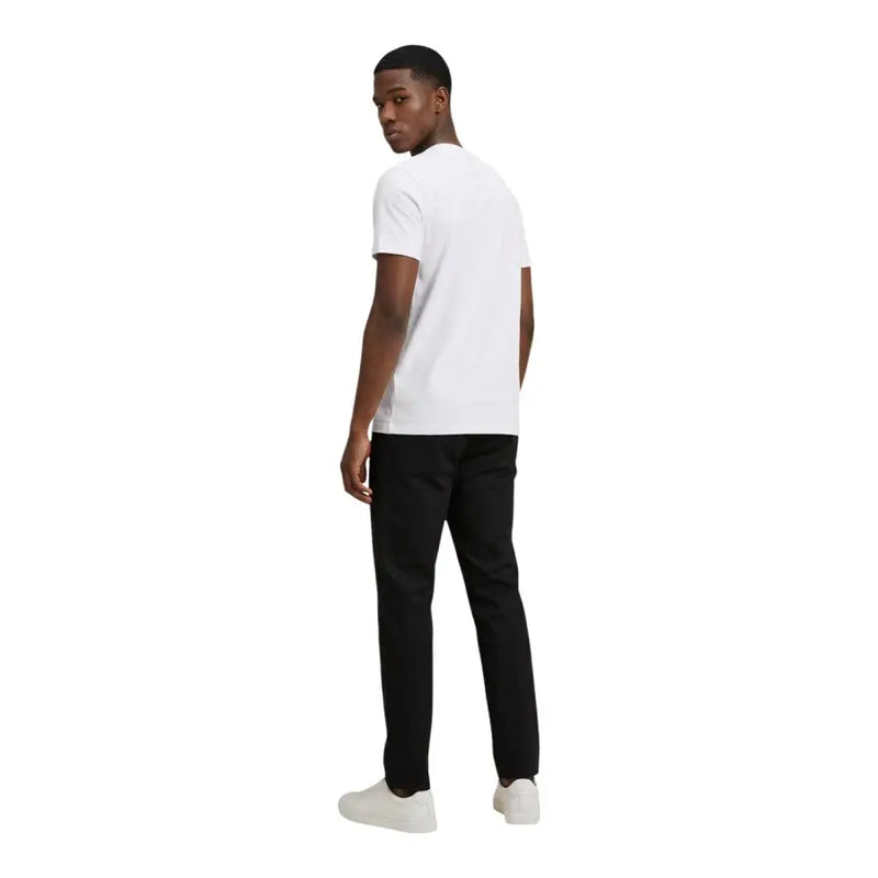 Weißer, kurzärmeliger Baumwoll-Rundhalsausschnitt t-shirt Herrenmode von US Polo Assn., normale Passform, Freizeitkleidung