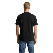 US Polo Assn. Herren Medium Classic Fit Schwarzes Baumwoll-Kurzarmshirt mit Rundhalsausschnitt t-shirt Vorderansicht