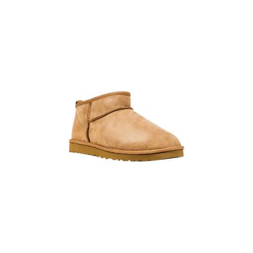 Ugg Herren-Ankle-Boots aus beigefarbenem Wildleder mit weichem Plüschfutter und klassischem, niedrig geschnittenem Winterdesign