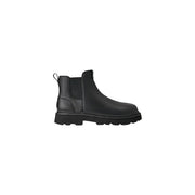 Ugg Herren-Chelsea-Boots aus Leder, schwarz, klassischer Stil mit elastischen Seiteneinsätzen und dicker Gummisohle