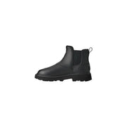 Schwarzer Ugg Chelsea-Boot für Herren aus Leder mit elastischen Seiteneinsätzen und einer klobigen Gummisohle im klassischen Stil