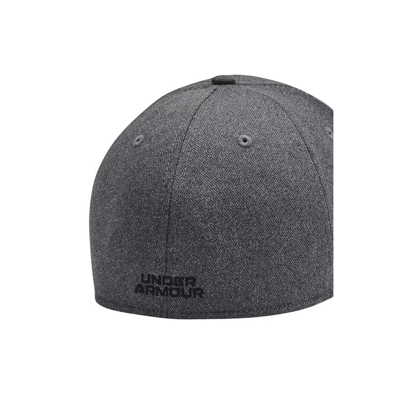 Under Armour Blitzing Low Herren-Cap in grau meliertem Grau mit dezenten Ziernähten und kleinem Logo, Seitenansicht