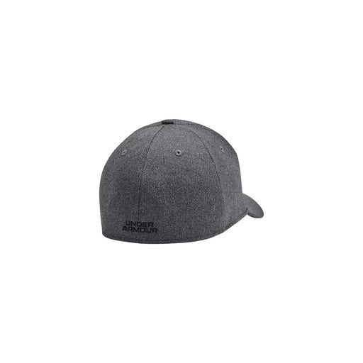 Under Armour Blitzing Low Herren-Cap in Grau mit strukturiertem Stoff und gebogenem Schirm, Vorderansicht