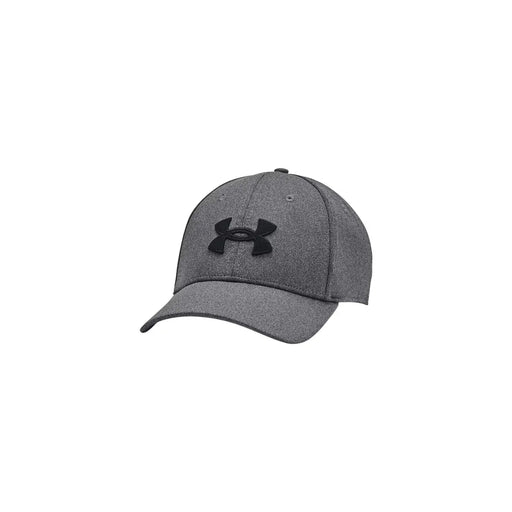Under Armour Baseballkappe Blitzing Low für Herren aus grauem, strukturiertem Stoff mit schwarzem Logo, Vorderansicht